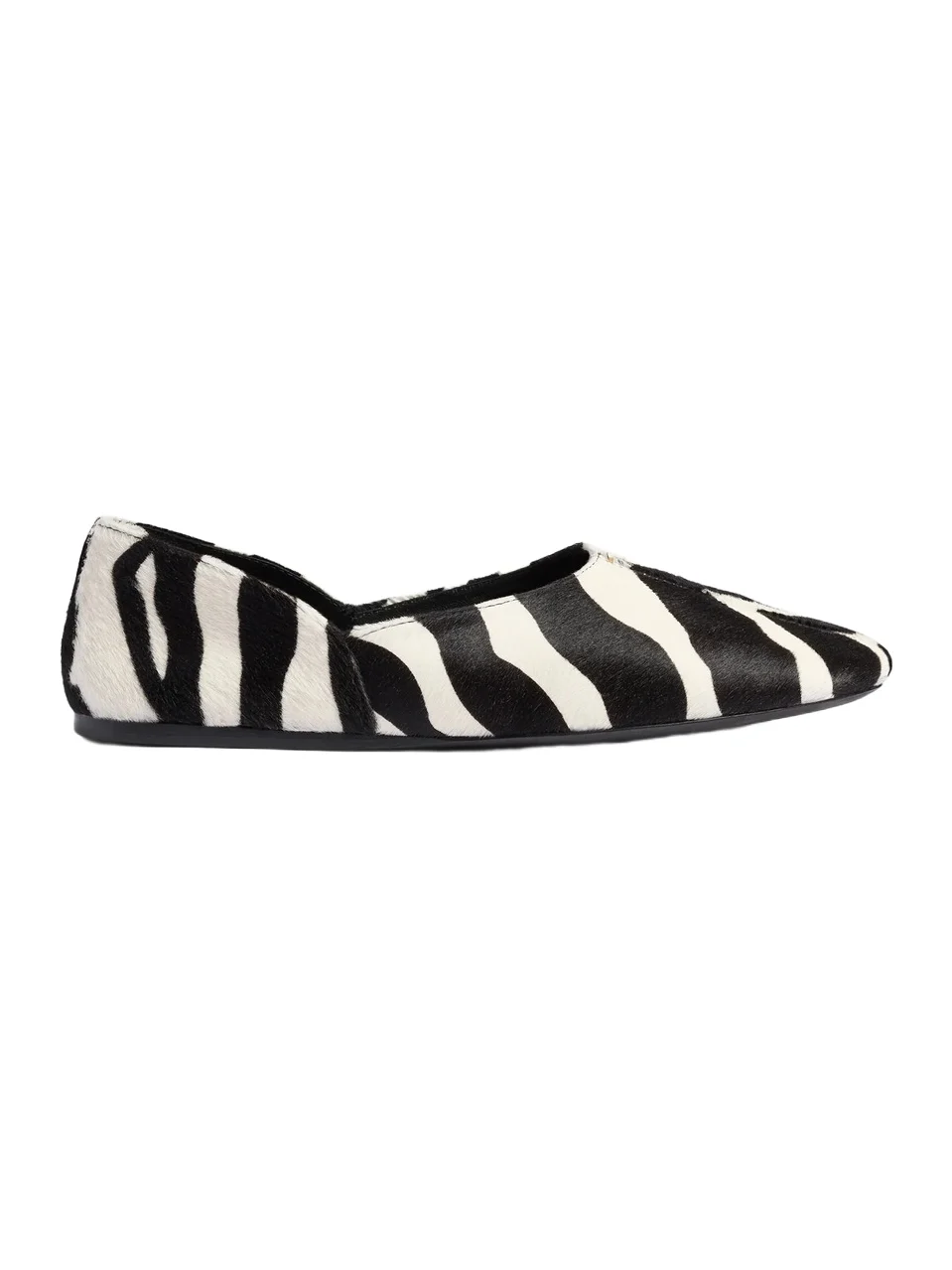 Jane Flat In Zebra Print Haircalf Jane Flat In Zebra Print Haircalf