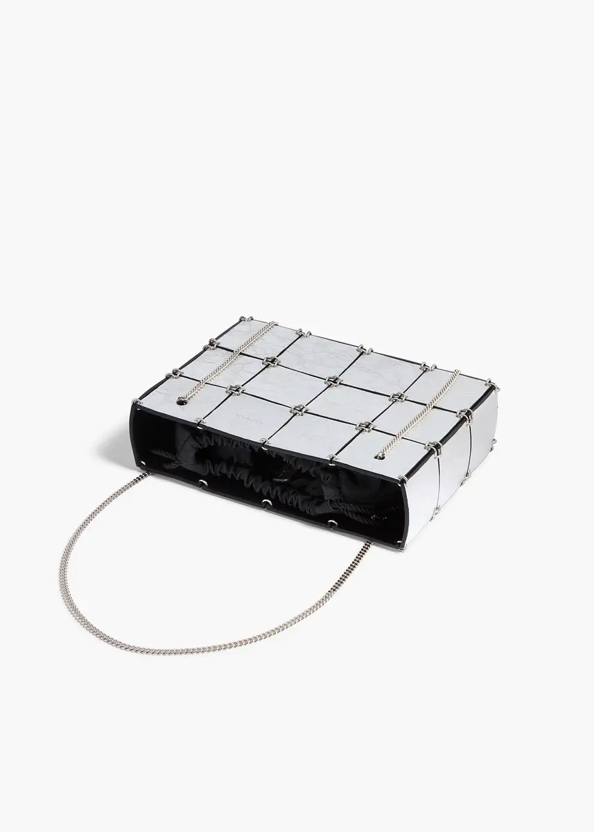 Khaite Mini Emma Bag In Silver Metallic Leather | Thumbnail 3 Khaite Mini Emma Bag In Silver Metallic Leather | Thumbnail 3
