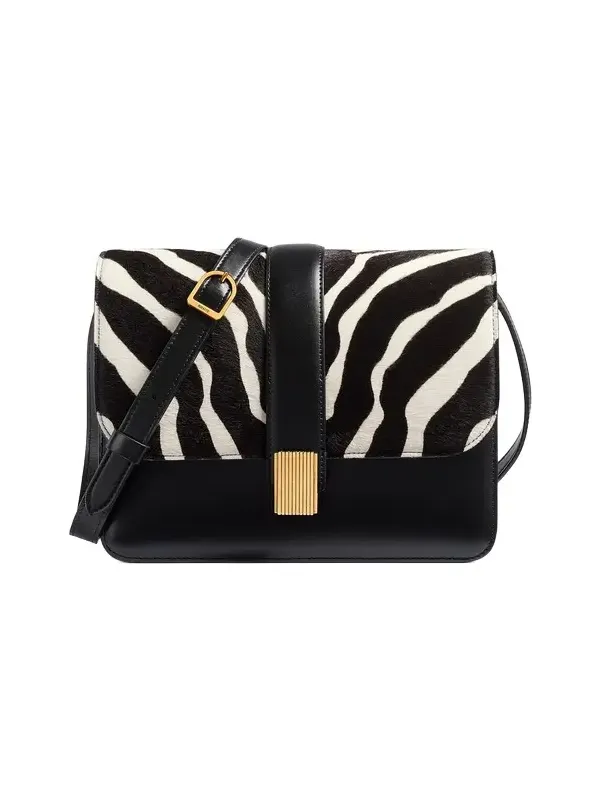 Blake Crossbody Bag In Zebra Print Haircalf And Black Leather Blake Crossbody Bag In Zebra Print Haircalf And Black Leather