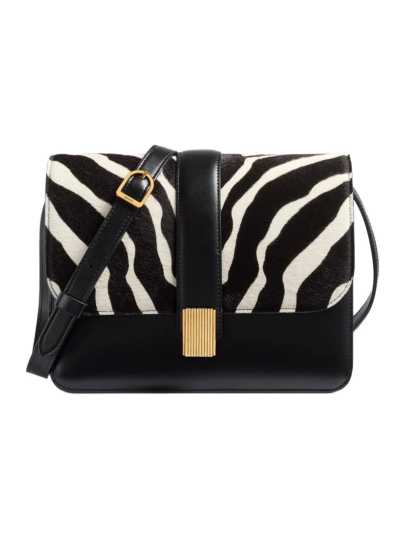 Blake Crossbody Bag In Zebra Print Haircalf And Black Leather Blake Crossbody Bag In Zebra Print Haircalf And Black Leather