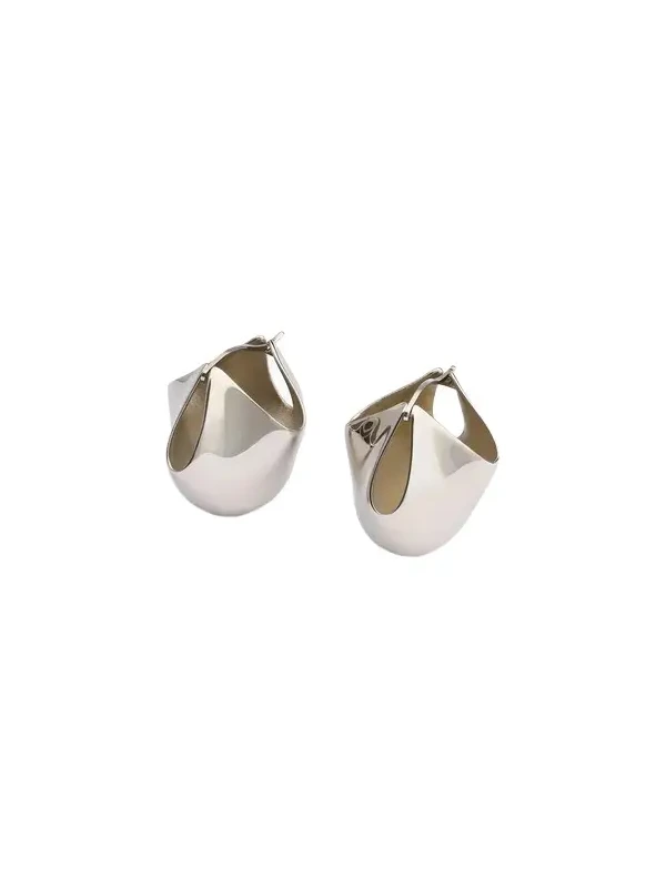 Medium Lotus Earrings In Silver Medium Lotus Earrings In Silver