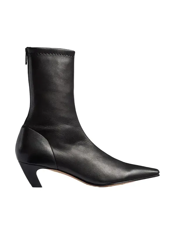 Arizona Stretch Ankle Boot In Black Nappa Leather
