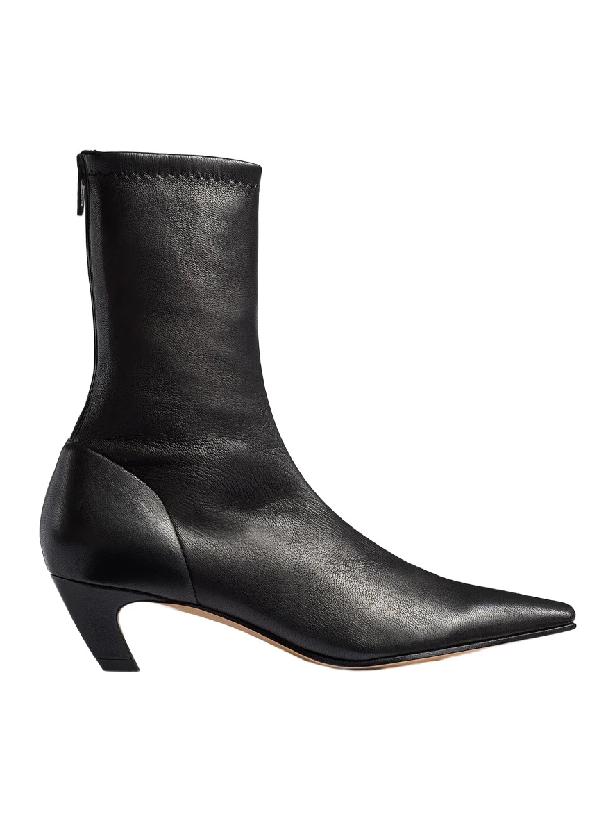 Arizona Stretch Ankle Boot In Black Nappa Leather Arizona Stretch Ankle Boot In Black Nappa Leather