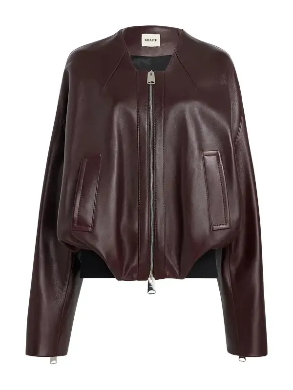 Hewit Jacket In Bordeaux Leather Hewit Jacket In Bordeaux Leather