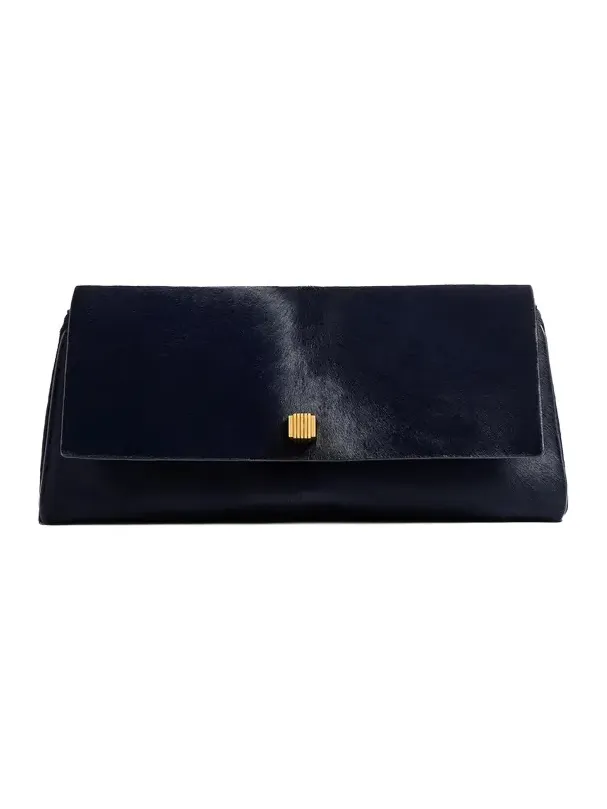Audrey Clutch In Midnight Haircalf