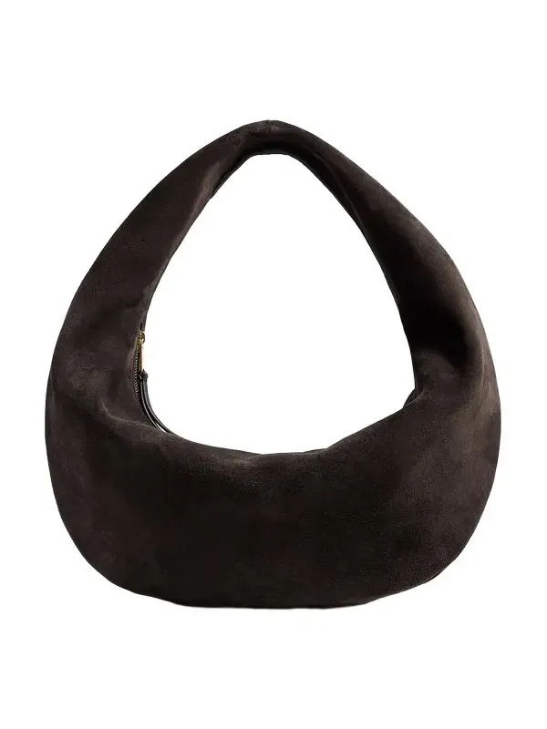 Medium Olivia Hobo In Dark Brown Suede Medium Olivia Hobo In Dark Brown Suede