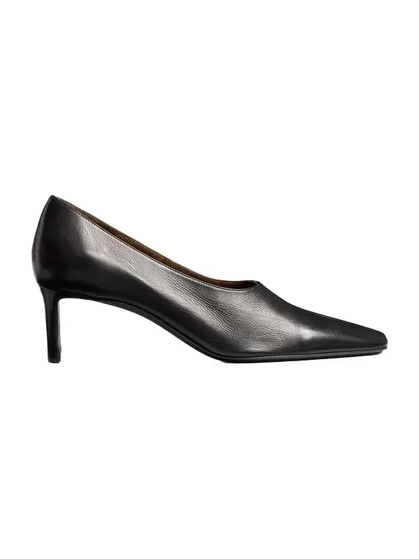 Khaite Cecilia Pump In Black Leather | Thumbnail 1 Khaite Cecilia Pump In Black Leather | Thumbnail 1