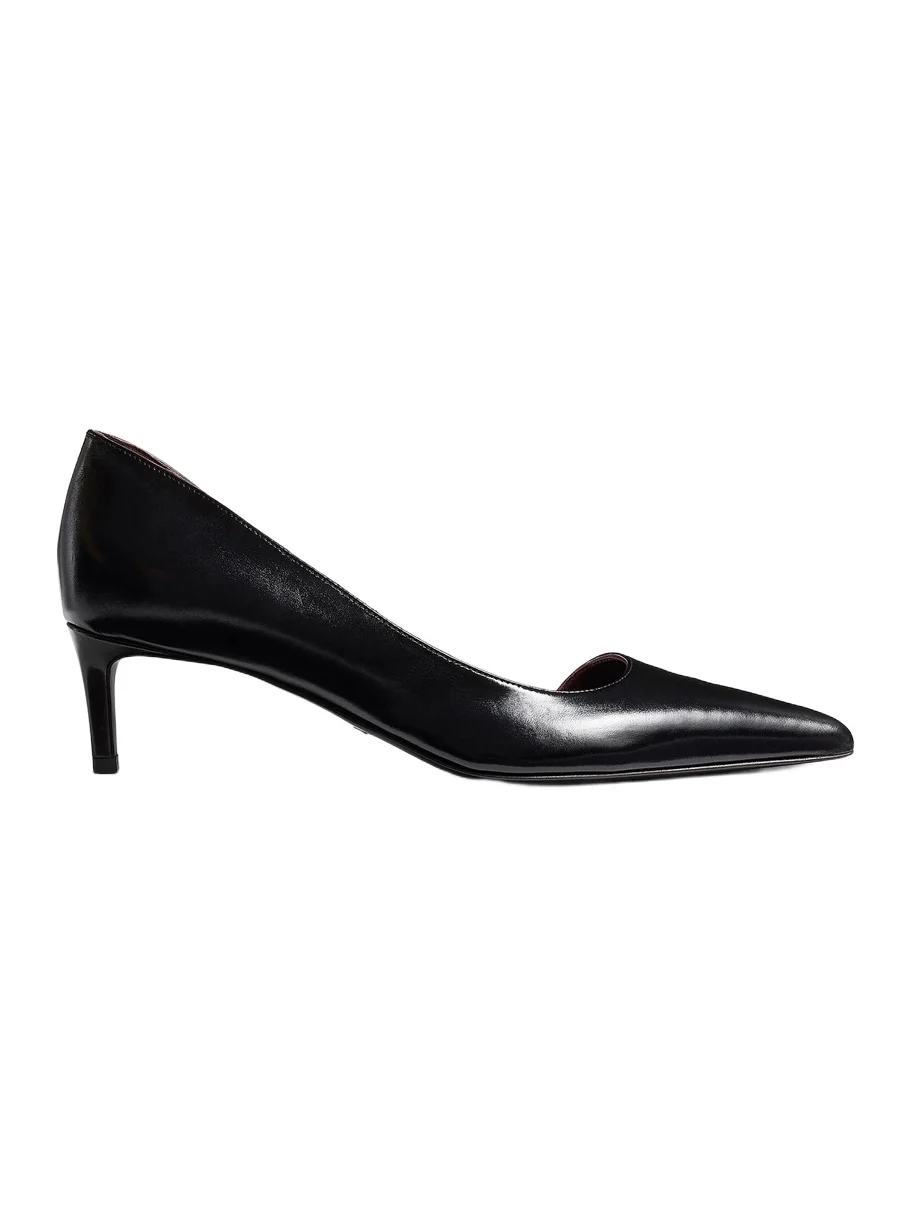 Jett D'orsay Low Pump In Black Glazed Leather