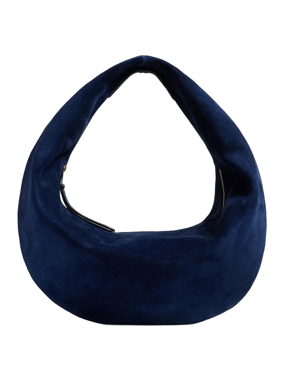 Medium Olivia Hobo In Midnight Suede Medium Olivia Hobo In Midnight Suede