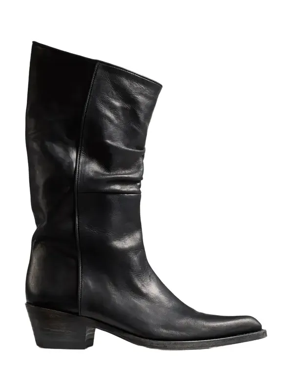 Clive Boot In Black Leather Clive Boot In Black Leather