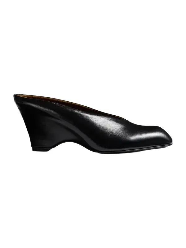 Colt Wedge In Black Glazed Leather Colt Wedge In Black Glazed Leather