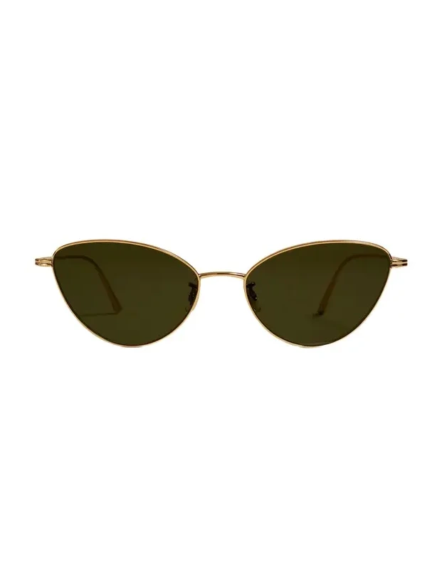 Khaite X Oliver Peoples 1998C In Gold And Vibrant Green Khaite X Oliver Peoples 1998C In Gold And Vibrant Green