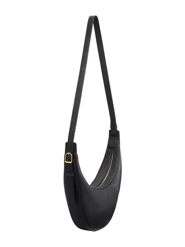 Small Augustina Crossbody Bag In Black Pebbled Leather