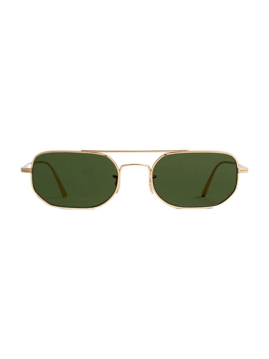 Khaite X Oliver Peoples 1989C In Gold And Green Khaite X Oliver Peoples 1989C In Gold And Green
