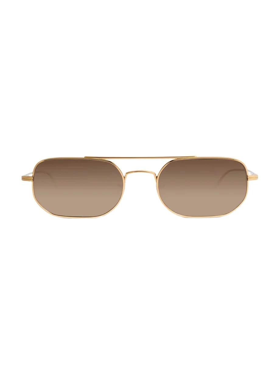 Khaite Khaite X Oliver Peoples 1989C In Gold And Dark Brown