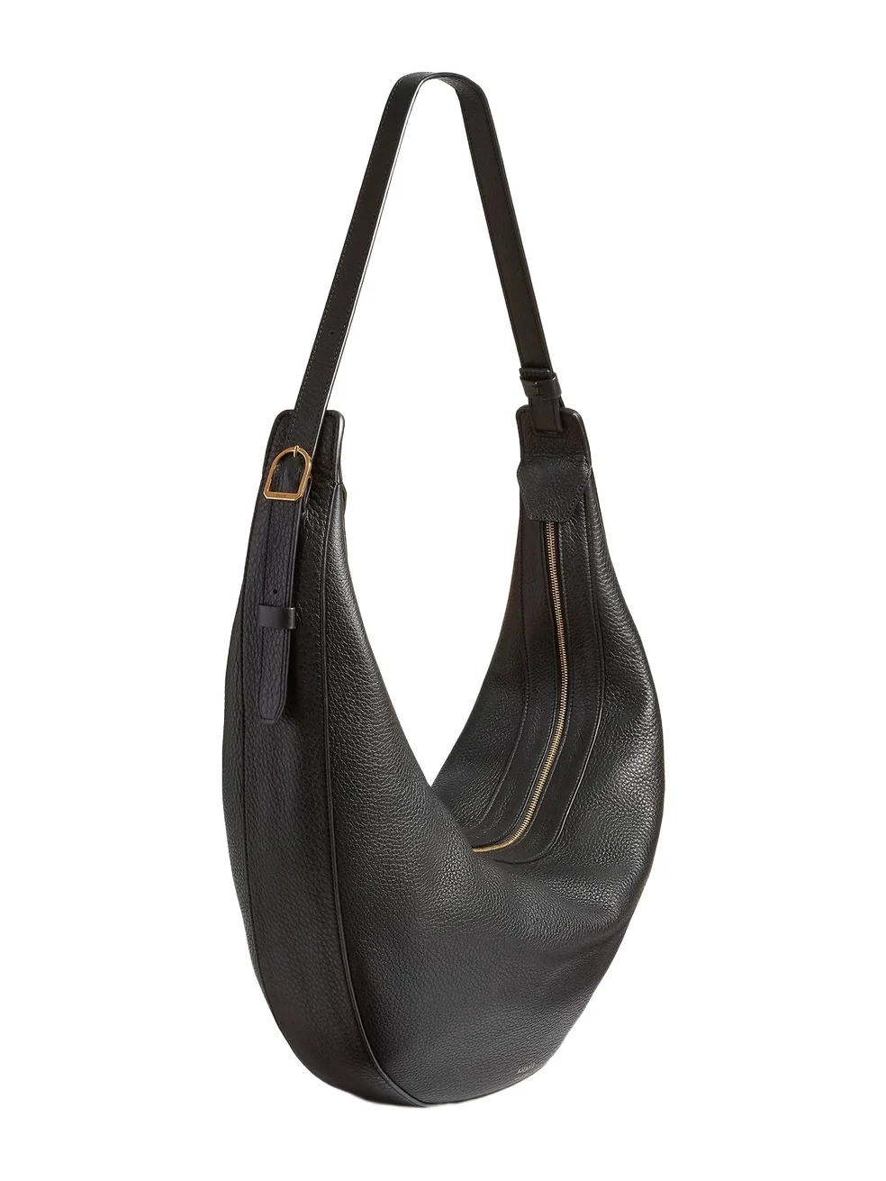 Augustina Hobo In Black Pebbled Leather Augustina Hobo In Black Pebbled Leather