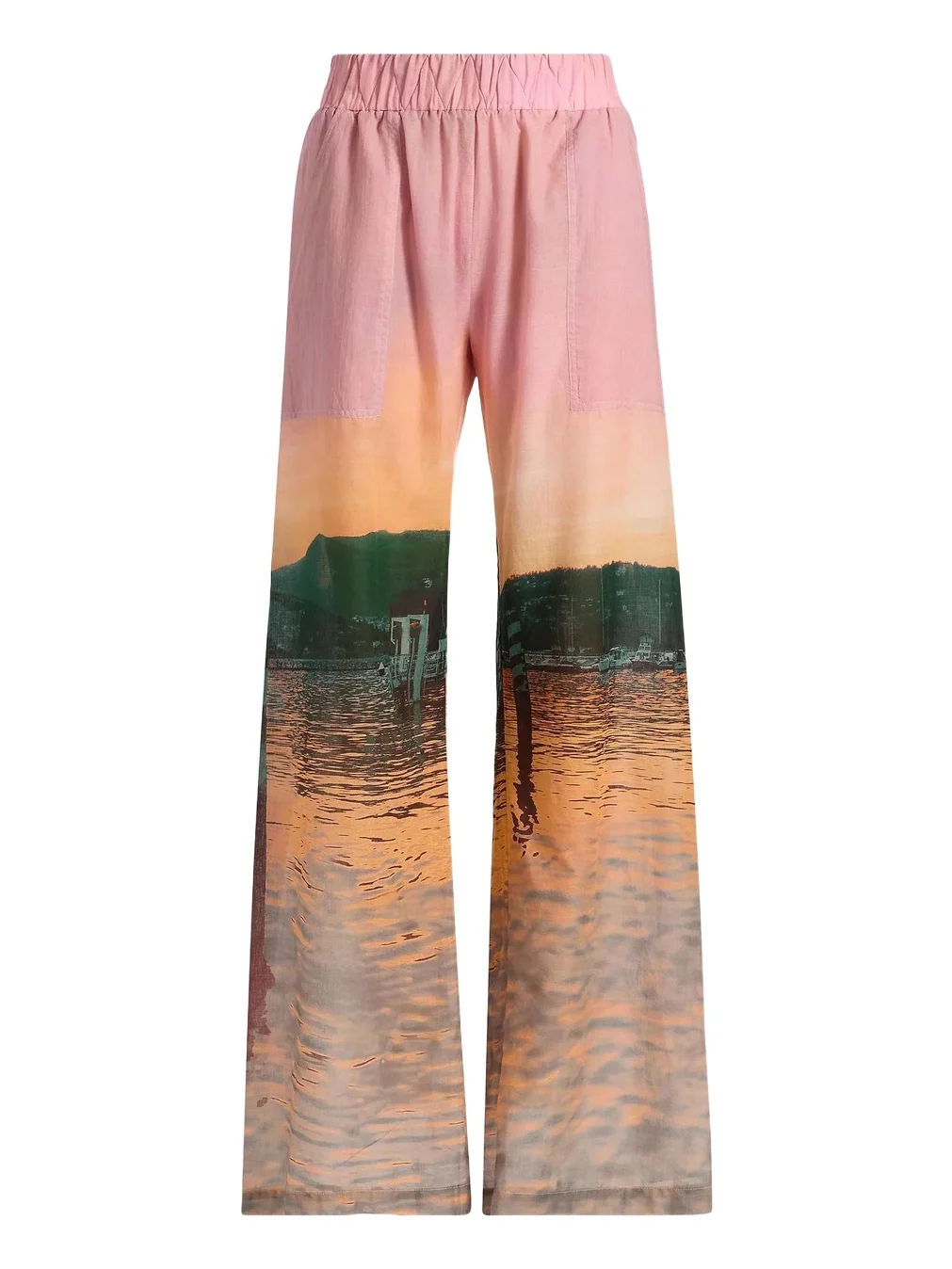 Women's Nerea Printed Cotton Wide-Leg Pants