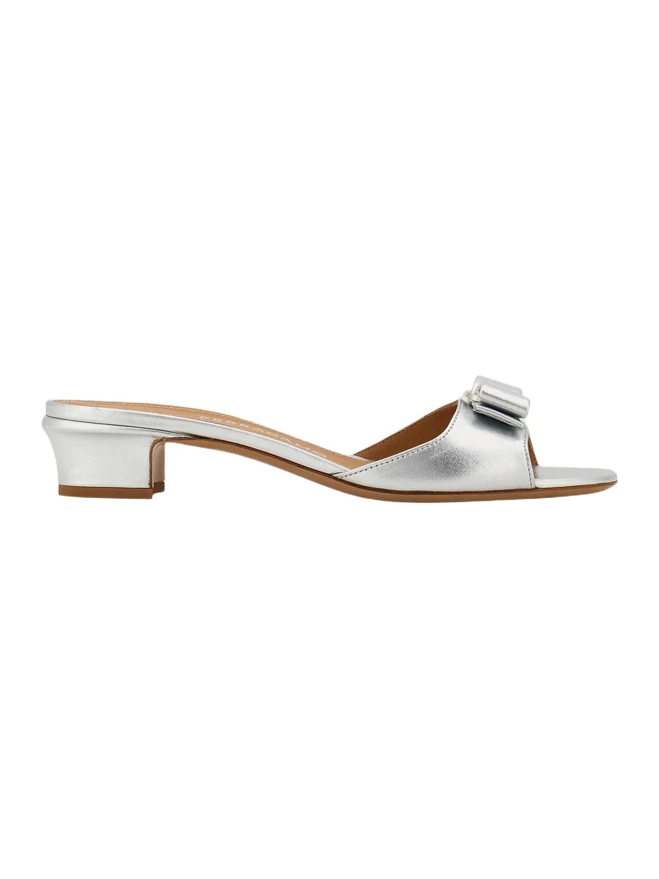 Ferragamo Women's Vanilla 25MM Vara-Bow Leather Sandals