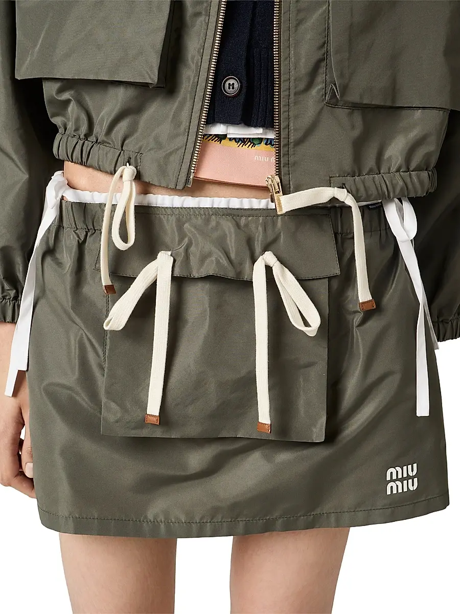 Miu Miu Women's Technical Fabric Mini Skirt | Thumbnail 5