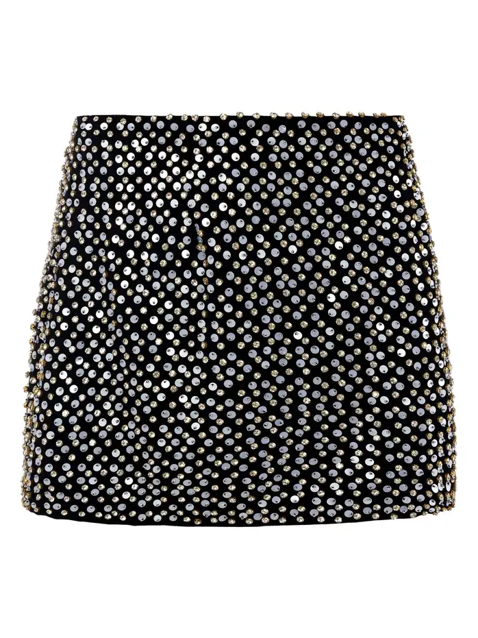 Nyx Constellation Bloom Embellished Suiting Mini Skirt Nyx Constellation Bloom Embellished Suiting Mini Skirt
