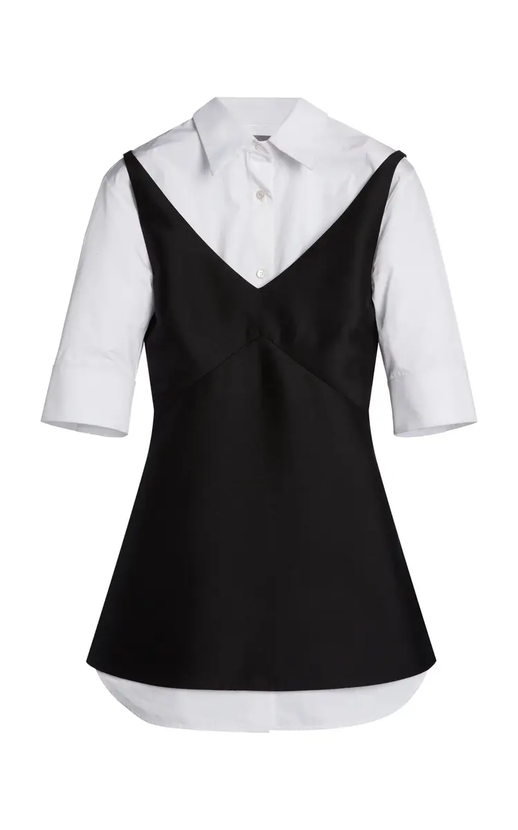 Balenciaga Layered Wool-Silk Shirt Dress | Image 1 Balenciaga Layered Wool-Silk Shirt Dress | Image 1