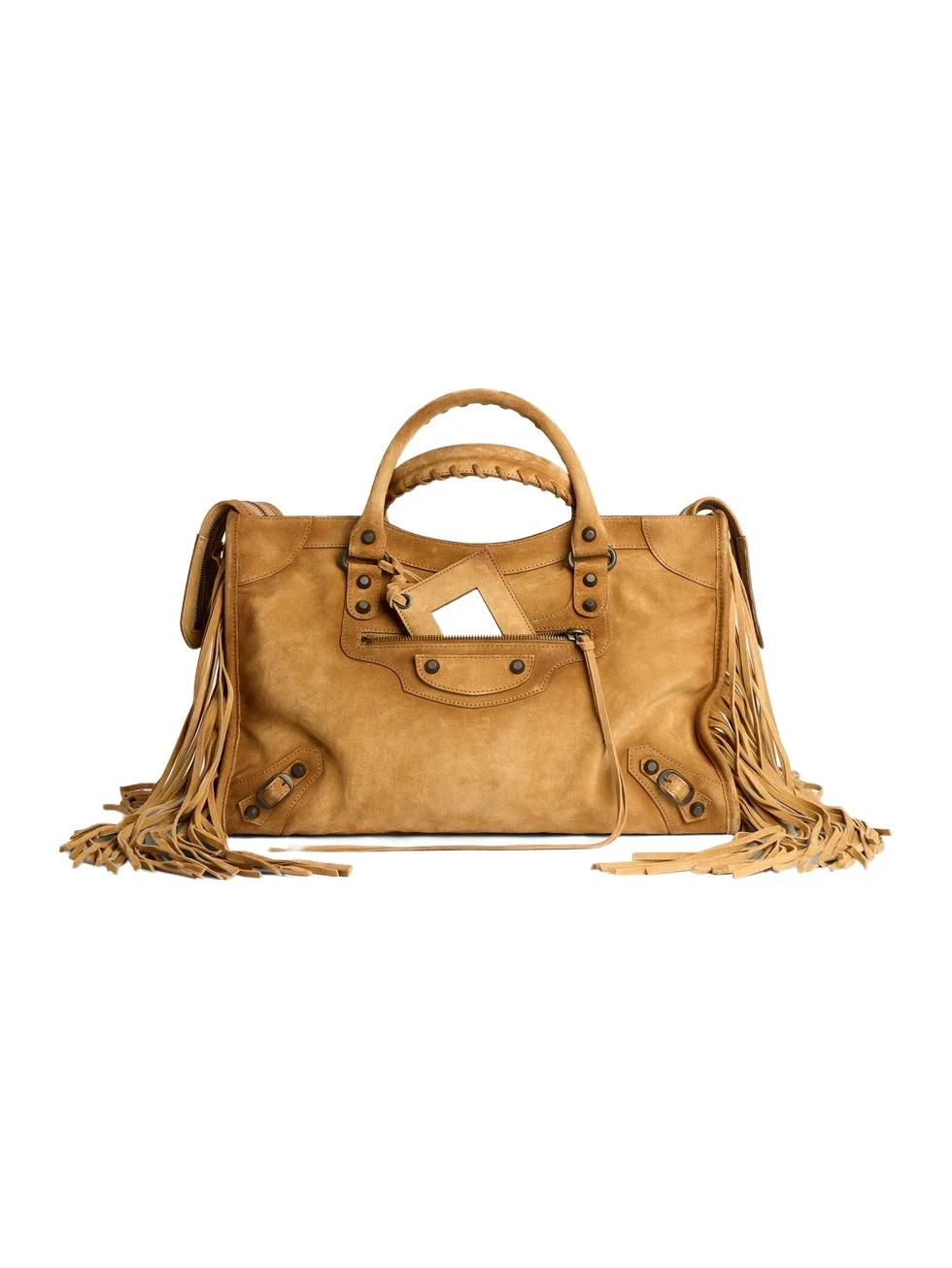 Le City Small Fringed Suede Bag