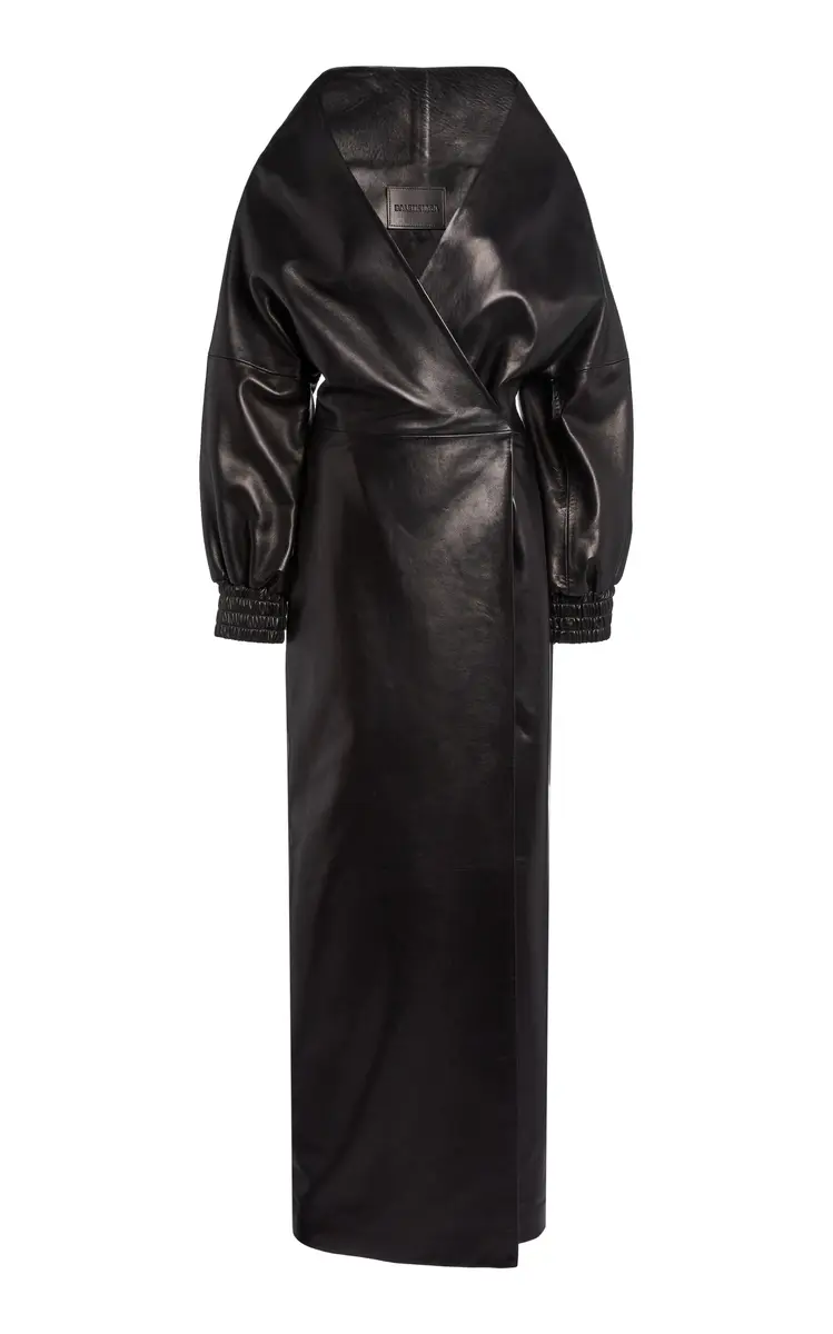 Balenciaga Leather Wrap Dress | Image 1 Balenciaga Leather Wrap Dress | Image 1