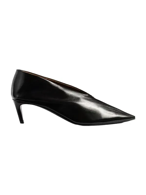 Miriam Pump In Black Glazed Leather Miriam Pump In Black Glazed Leather