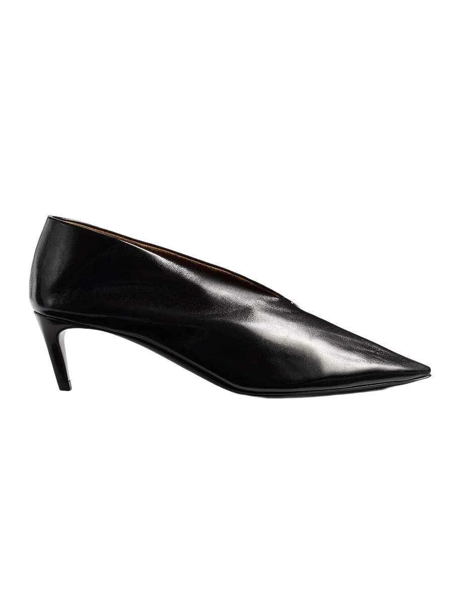 Miriam Pump In Black Glazed Leather Miriam Pump In Black Glazed Leather