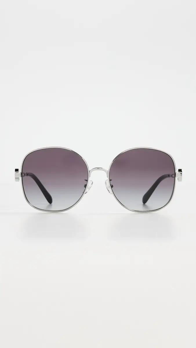 Tory Burch Miller Metal Sunglasses Silver One Size | Thumbnail 2 Tory Burch Miller Metal Sunglasses Silver One Size | Thumbnail 2