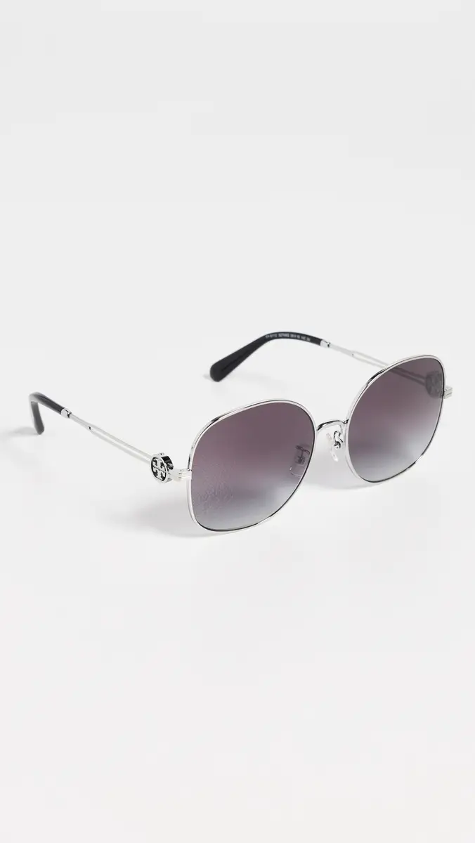 Tory Burch Miller Metal Sunglasses Silver One Size | Thumbnail 4 Tory Burch Miller Metal Sunglasses Silver One Size | Thumbnail 4