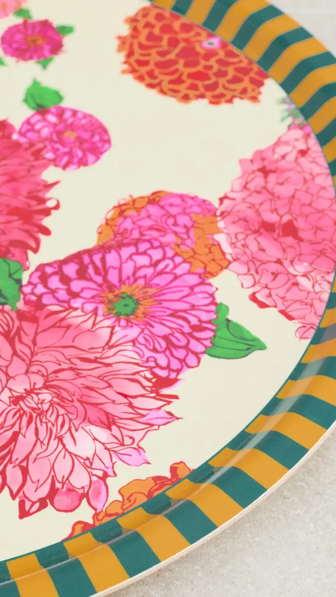 La DoubleJ Large Round Printed Tray | Thumbnail 3