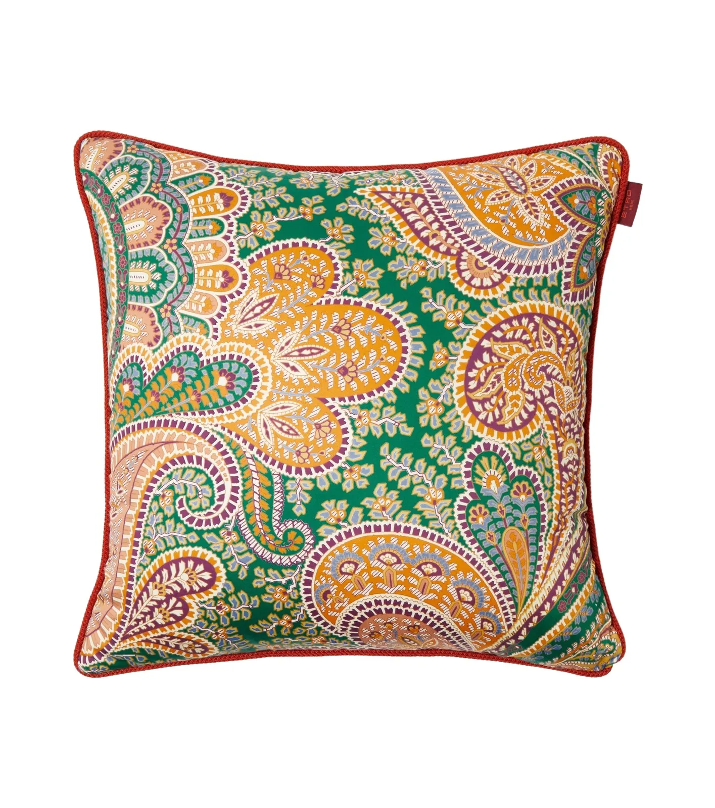Etro Giano paisley floral cotton cushion
