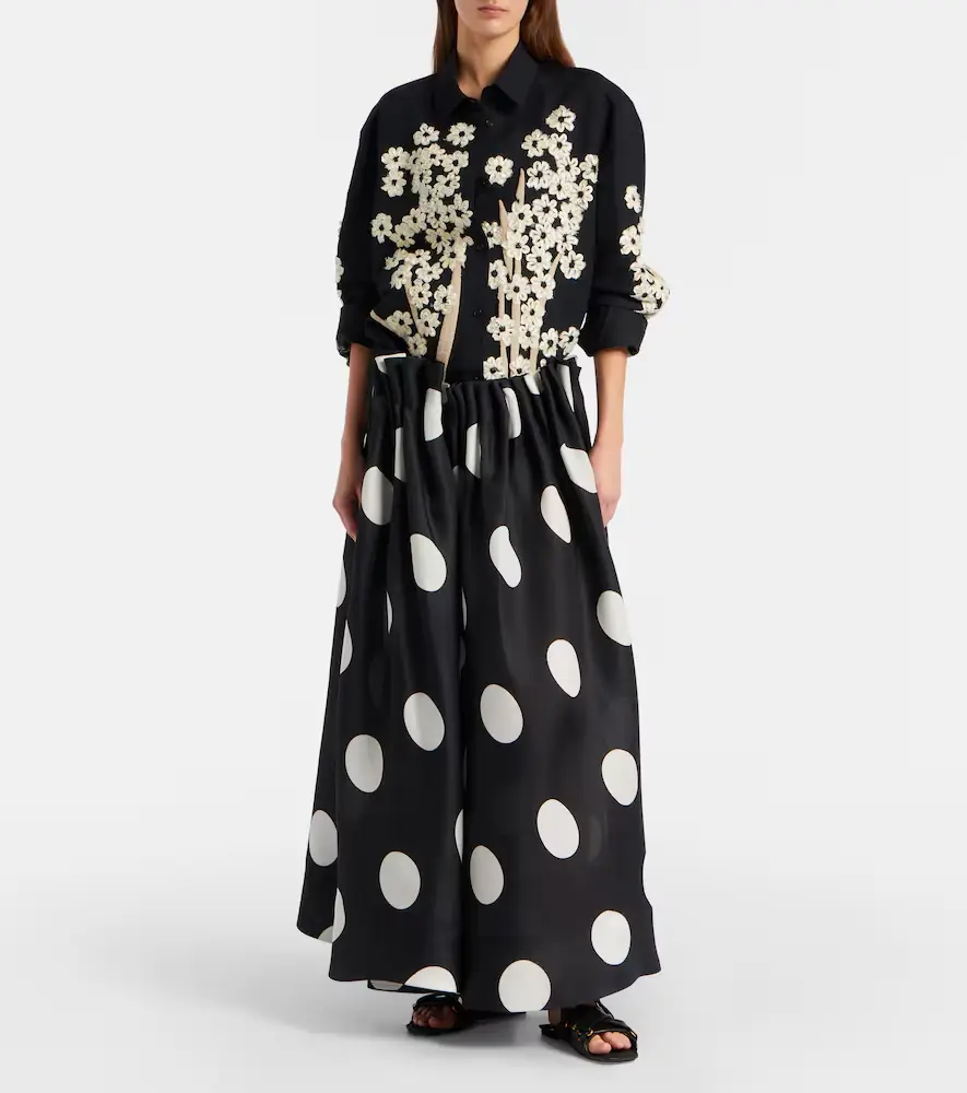 Khaite Riley polka-dot silk maxi skirt | Thumbnail 2