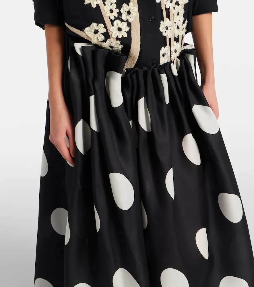Khaite Riley polka-dot silk maxi skirt | Thumbnail 3