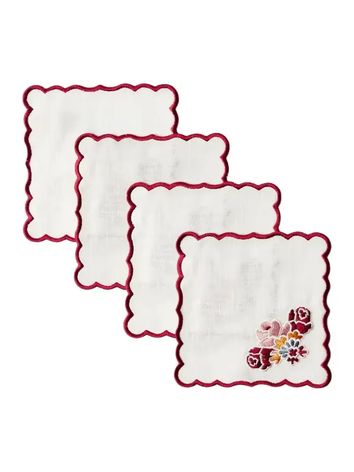 Cabana Lea set of 4 linen and cotton napkins