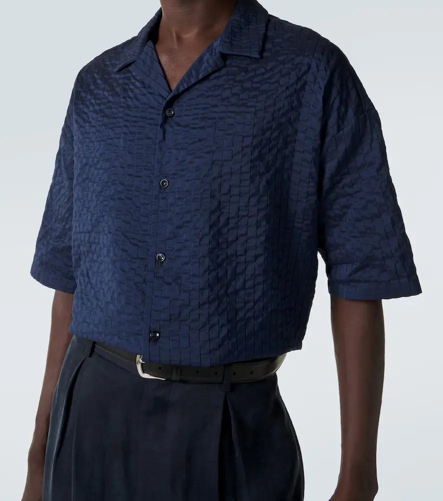 Giorgio Armani Seersucker bowling shirt | Thumbnail 6