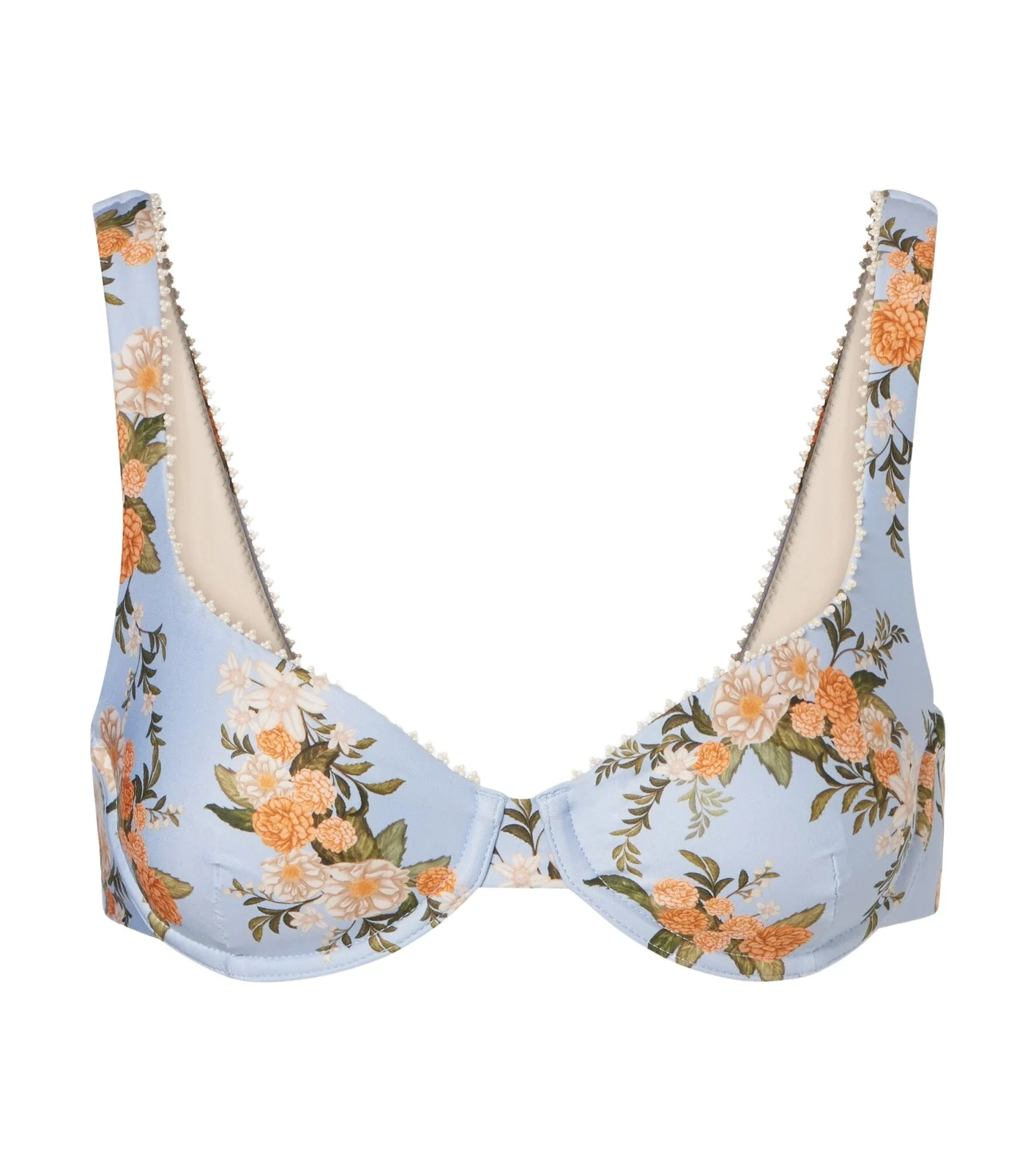 Hacienda floral bikini top