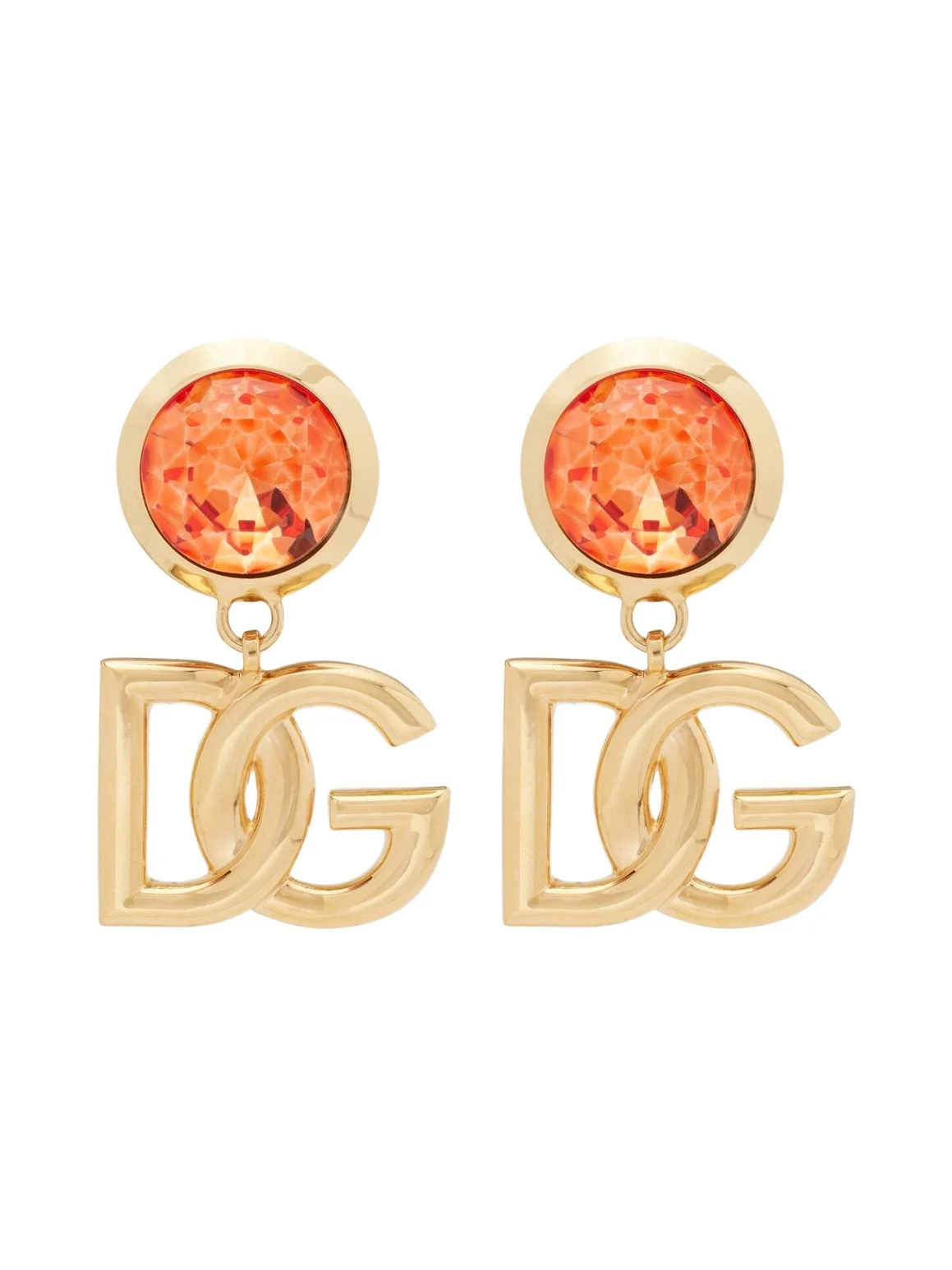 Dolce & Gabbana DG embellished clip-on earrings