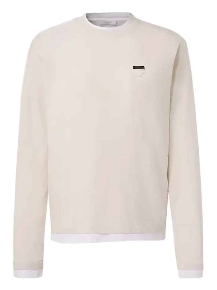Layered cotton jersey T-shirt Layered cotton jersey T-shirt