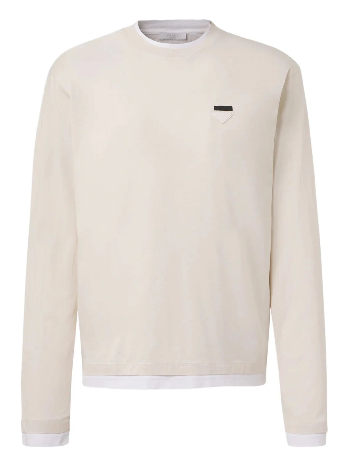 Prada Layered cotton jersey T-shirt