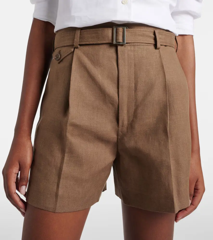Ralph Lauren Collection Denise belted linen shorts | Thumbnail 4 Ralph Lauren Collection Denise belted linen shorts | Thumbnail 4