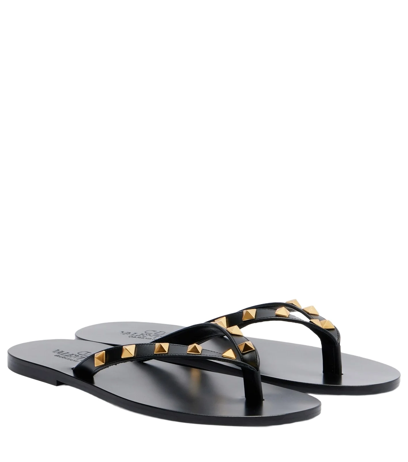 Rockstud leather thong sandals Rockstud leather thong sandals