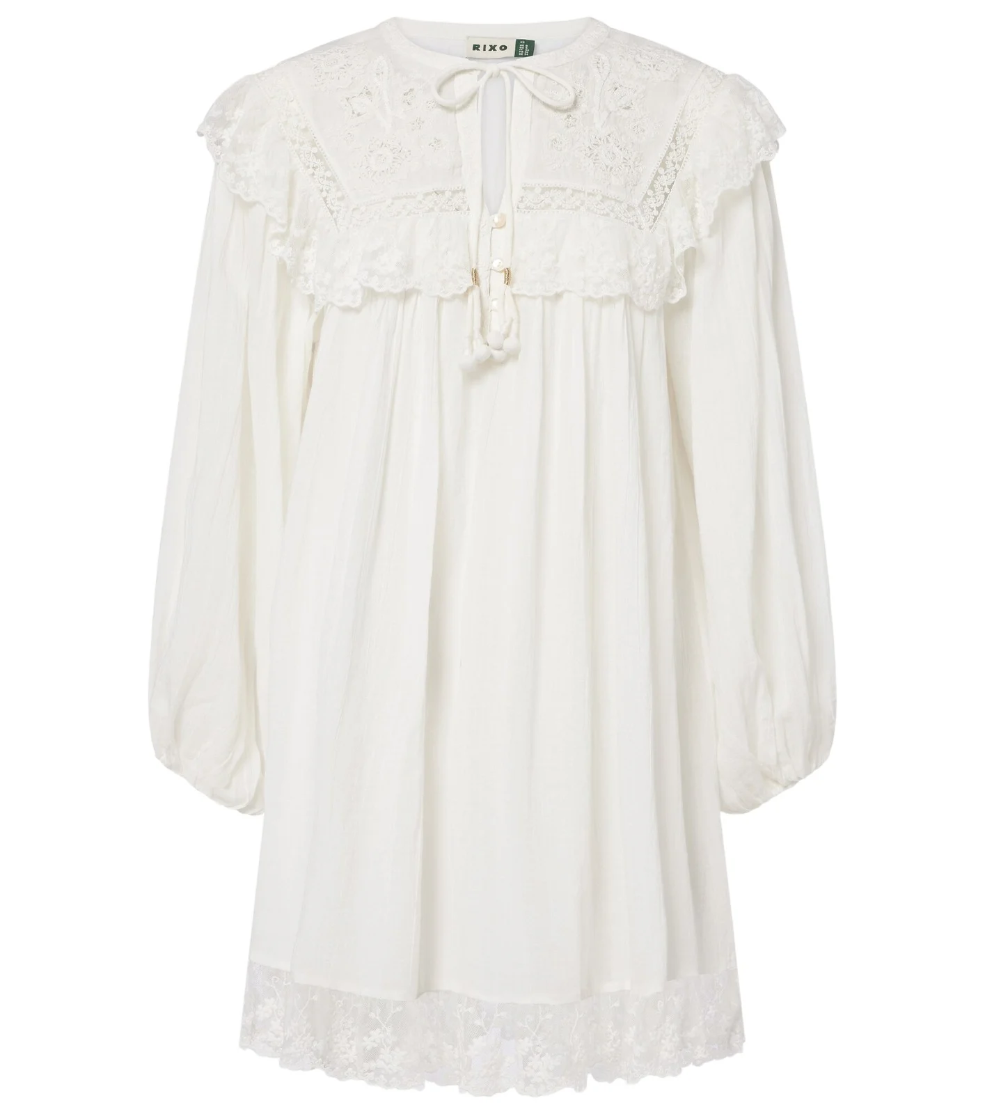 Inez embroidered cotton minidress