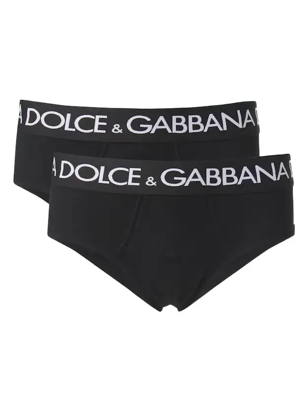 Set of 2 cotton-blend jersey briefs