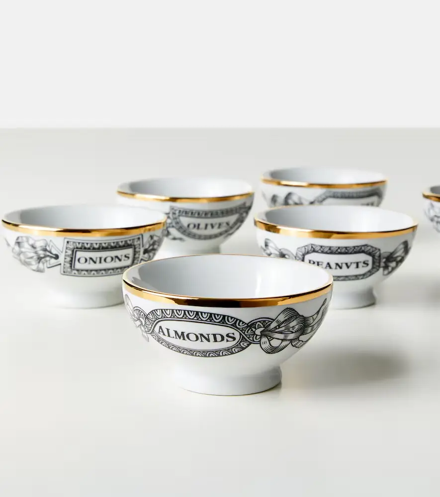 FORNASETTI Set of 6 porcelain bowls | Thumbnail 4