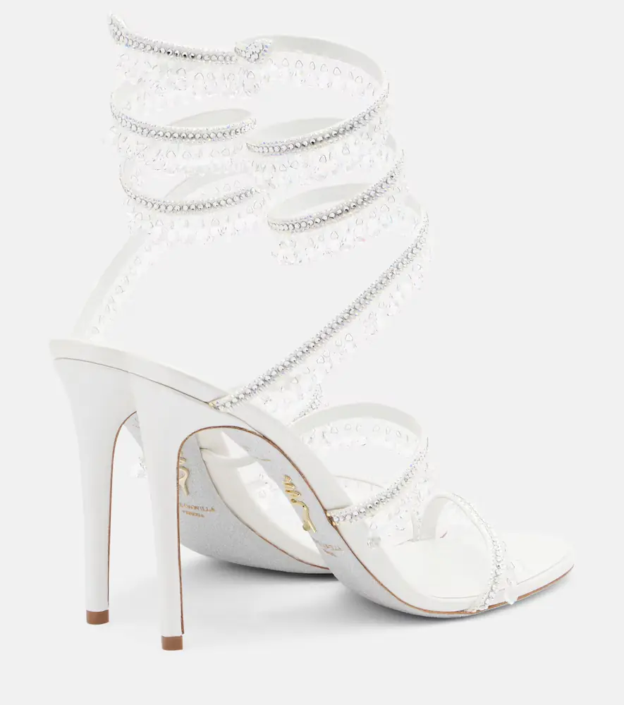 René Caovilla Chandelier embellished satin sandals | Thumbnail 3 René Caovilla Chandelier embellished satin sandals | Thumbnail 3