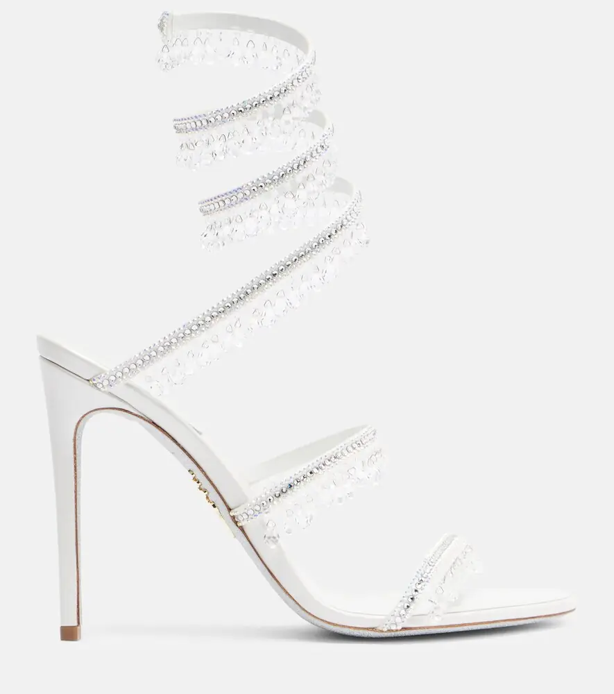 René Caovilla Chandelier embellished satin sandals | Thumbnail 4 René Caovilla Chandelier embellished satin sandals | Thumbnail 4
