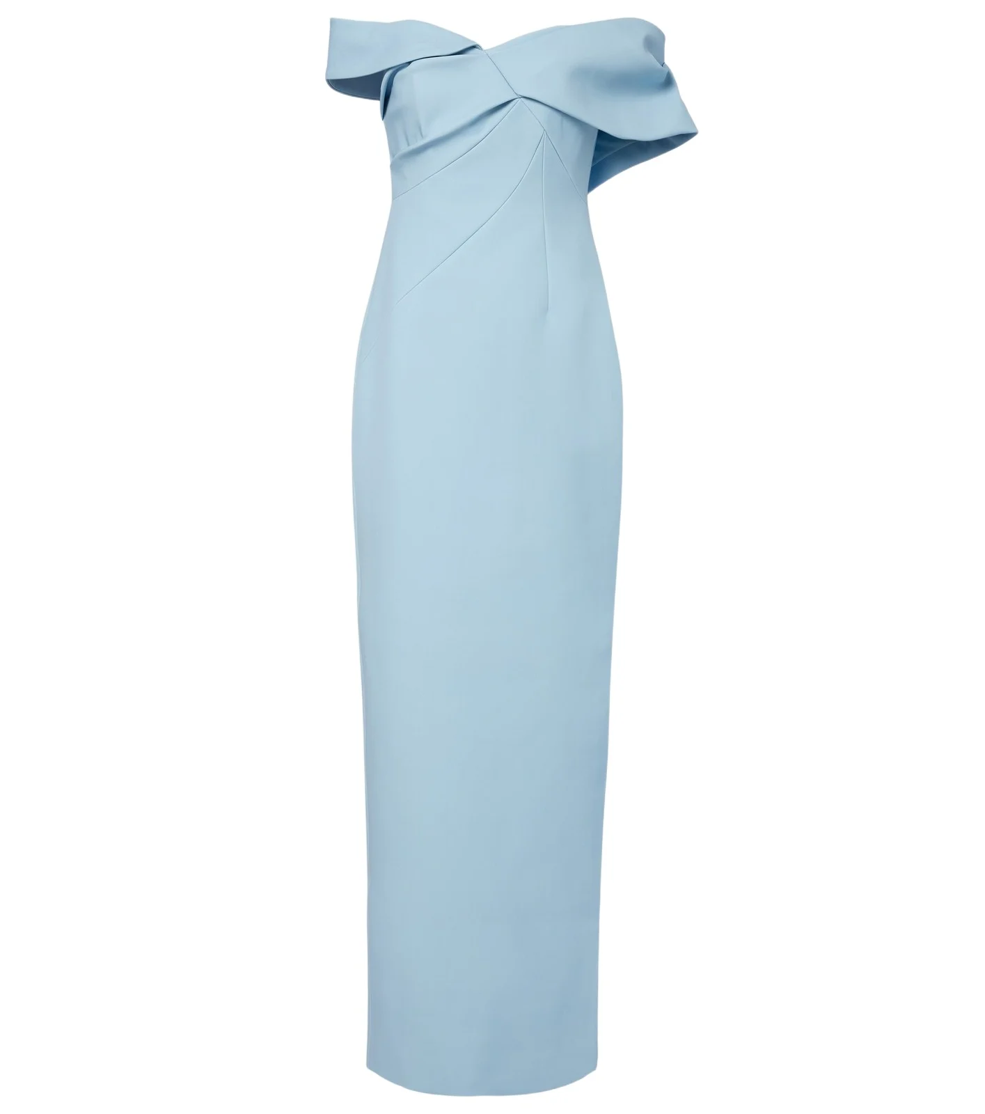Maddie draped off-shoulder crêpe gown Maddie draped off-shoulder crêpe gown