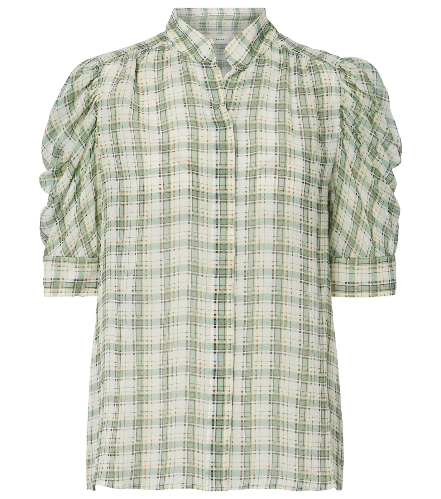 Gillian checked silk blouse